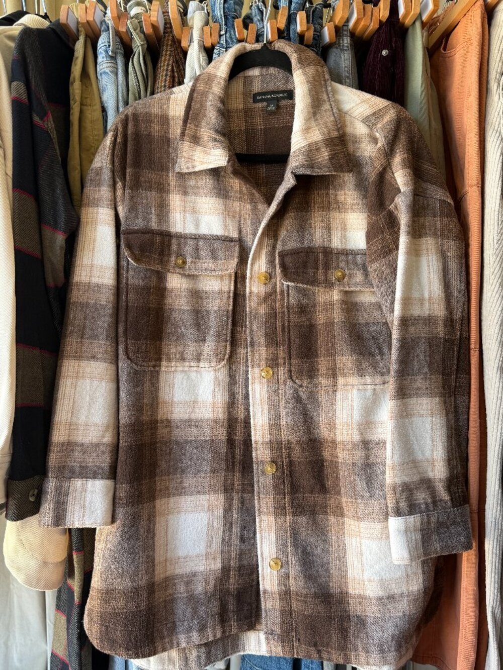 Banana Republic Plaid Oversized Shacket